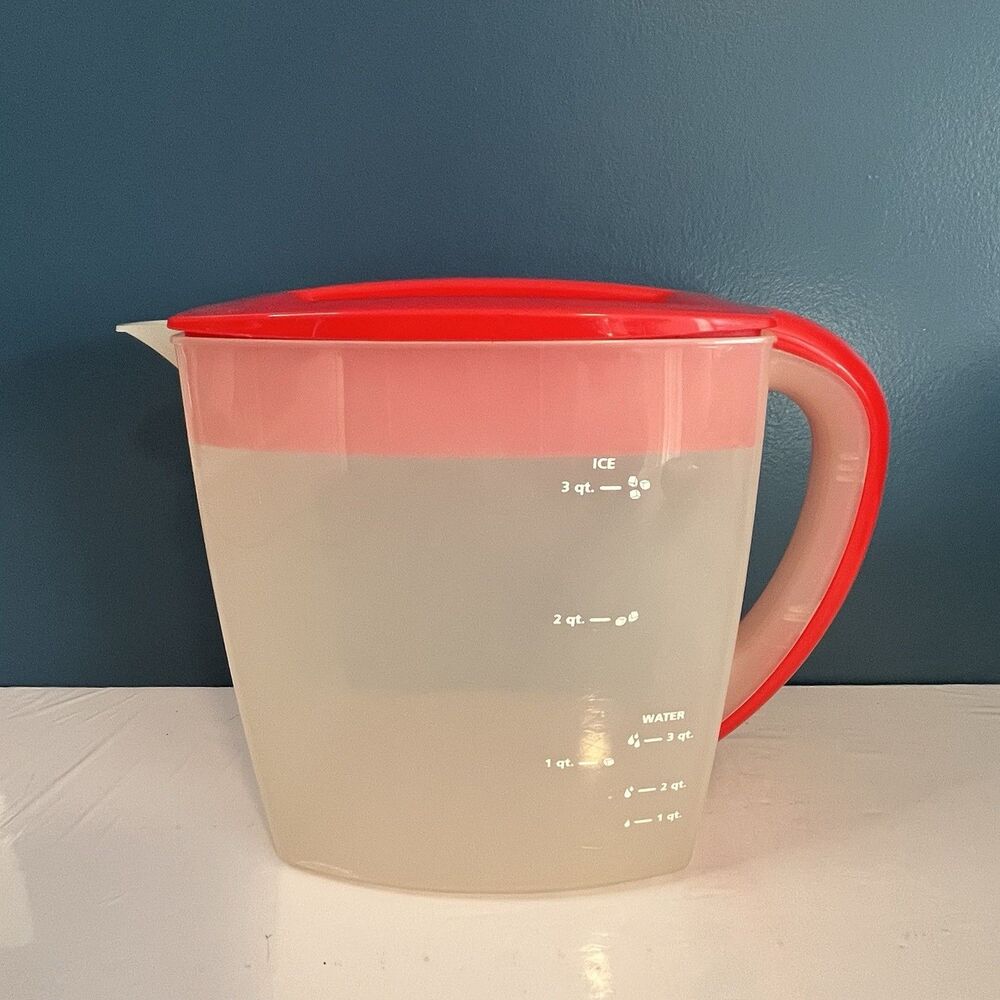 Mr Coffee Iced Tea Maker 3 Quart Red Rectangular Pitcher Only